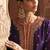 Purple embroidered chanderi silk kurta set