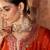 Orange embroidered chanderi silk kurta set