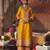 Mustard embroidered chanderi silk kurta set