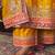 Mustard embroidered chanderi silk kurta set