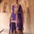 Purple embroidered chanderi silk sharara set