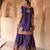 Purple embroidered chanderi silk sharara set