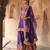 Purple embroidered chanderi silk sharara set