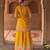 Mustard embroidered chanderi silk sharara set