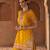 Mustard embroidered chanderi silk sharara set