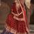 Red embroidered chanderi silk sharara set