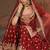 Red embroidered chanderi silk sharara set