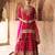 Hot pink embroidered chanderi silk sharara set