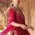 Hot pink embroidered chanderi silk sharara set