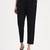 black woven cotton flex trousers slim fit regular pant