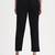 black woven cotton flex trousers slim fit regular pant