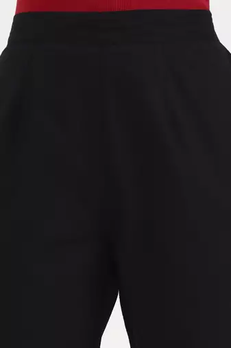 black woven cotton flex trousers slim fit regular pant