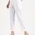 white woven cotton flex trousers slim fit regular pant