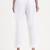 white woven cotton flex trousers slim fit regular pant