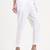 white woven cotton flex trousers slim fit regular pant