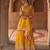 Mustard embroidered chanderi silk sharara set