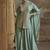Sky blue viscose simar butti embroidered Palazzo suit