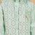 Boys cotton silk geometric sequined embroidered kurta & pyjama set with shrug- aqua blue
