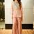 women silk embroidery white kurta with pant