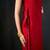 Red plain dola silk kurta set