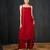 Red plain dola silk kurta set