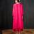 Rani pink plain dola silk kurta set