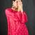 Rani pink printed chanderi kurta set