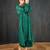 Dark green printed chanderi kurta set