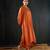 Orange plain dola silk kurta set