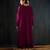 Purple plain dola silk kurta set