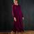 Purple plain dola silk kurta set