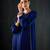 Navy blue plain dola silk kurta set
