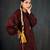 Brown plain dola silk kurta set