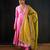 Light pink plain cotton silk anarkali