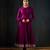 Purple plain cotton silk anarkali