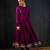 Purple plain cotton silk anarkali