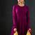 Purple plain cotton silk anarkali