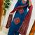 women pure cotton printed blue kurta with pant and dupatta