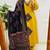 women pure cotton printed yellow kurta with pant and dupatta