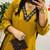 women pure cotton printed yellow kurta with pant and dupatta