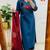 women pure cotton embroidery blue kurta with pant and dupatta