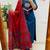 women pure cotton embroidery blue kurta with pant and dupatta