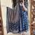 women pure cotton printed blue kurta with pant and dupatta
