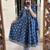 women pure cotton printed blue kurta with pant and dupatta