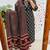 women pure cotton printed black kurta with pant and dupatta