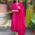 women pure cotton embroidery pink kurta with pant and dupatta
