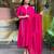 women pure cotton embroidery pink kurta with pant and dupatta