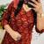 women pure cotton printed red kurta with pant and dupatta