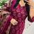 women pure cotton printed maroon kurta with pant and dupatta