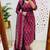 women pure cotton printed maroon kurta with pant and dupatta